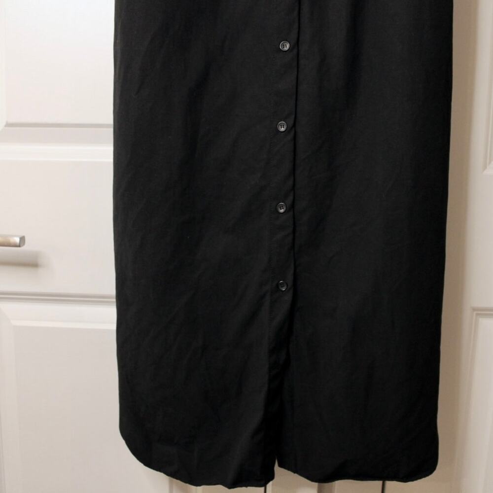 HATCH Nadia Easy Nurse Dress Black Tencel Linen Tie Front Midi Dress | 0 - Picture 6 of 12